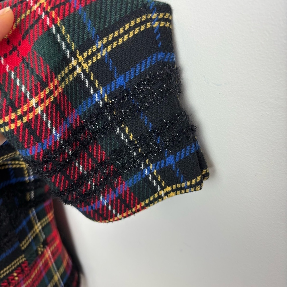 J. Crew Going-out Blazer in Lurex Stewart Tartan Size 10 - Picture 6 of 13